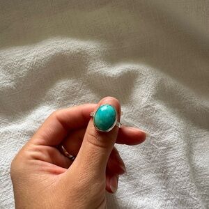 Sterling Silver Turquoise Ring- Size 7